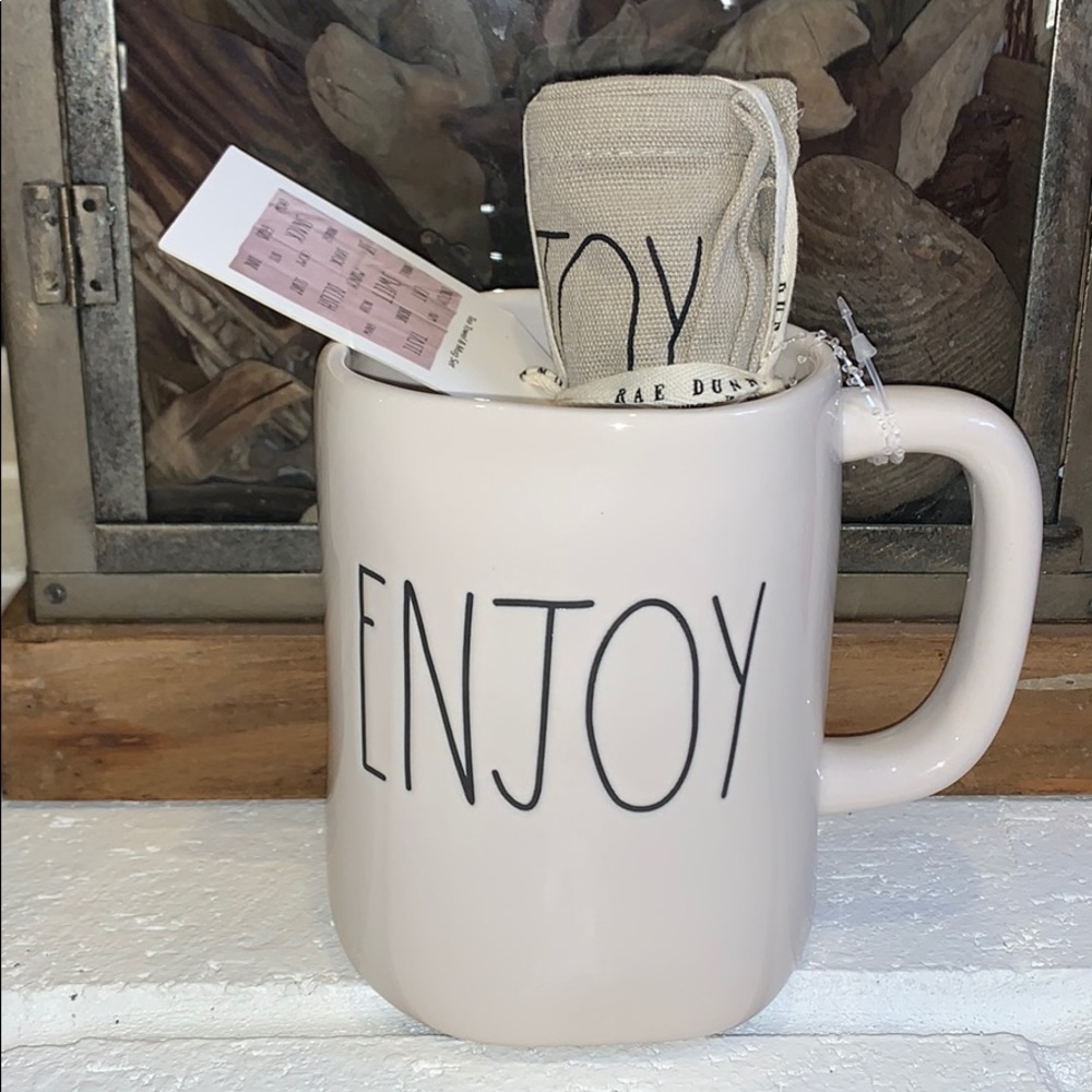 Rae Dunn Mug and Tea Towel Set